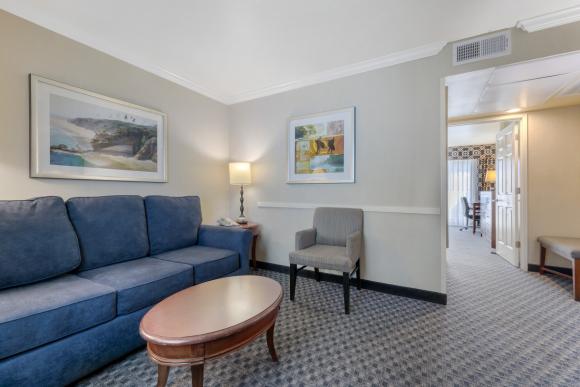Queen/Queen Two-Room Suite Living Room Space w/ Sleeper Sofa